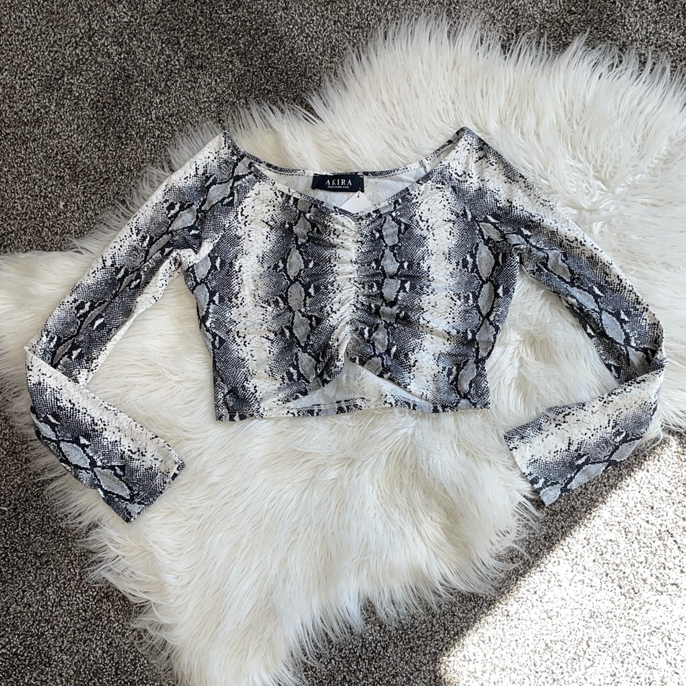 NWT large Naina Snake Crop Top.